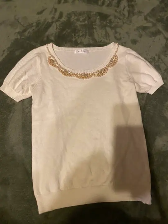 短袖針織上衣 罩衫 的縮圖