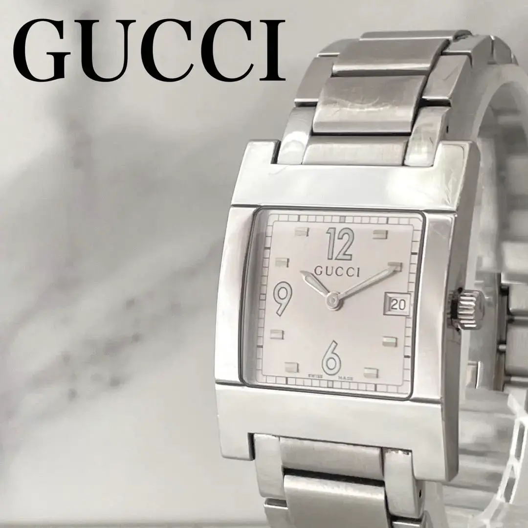 稼動品　GUCCI グッチ　7700M デイト　スクエア　メンズ　腕時計 291 グッチ 7700 クロノグラフ デイト スクエア 腕時計 - メルカリ