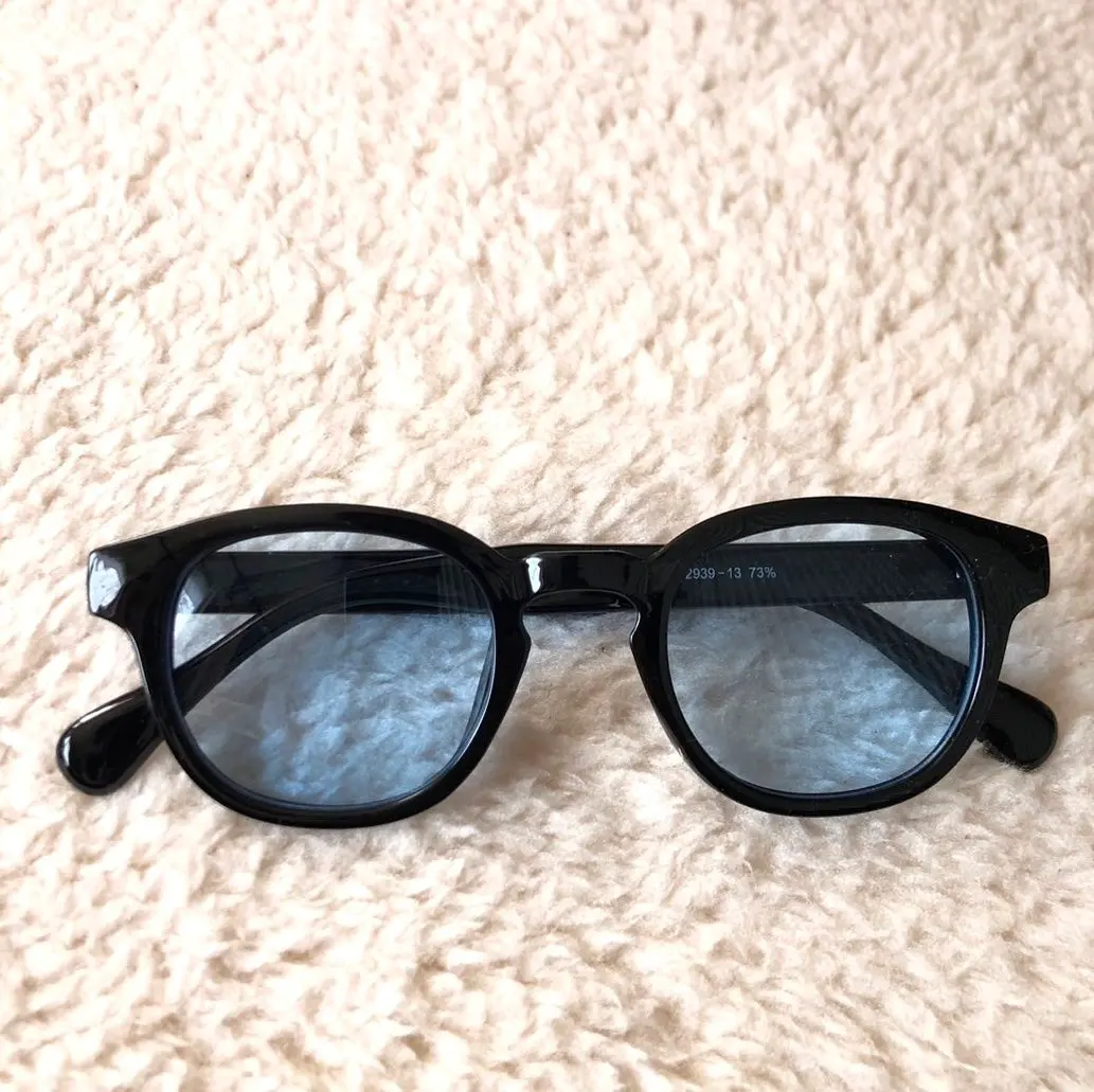 波士頓型 太陽眼鏡 黑×淺藍色 亞洲版 全新 的縮圖