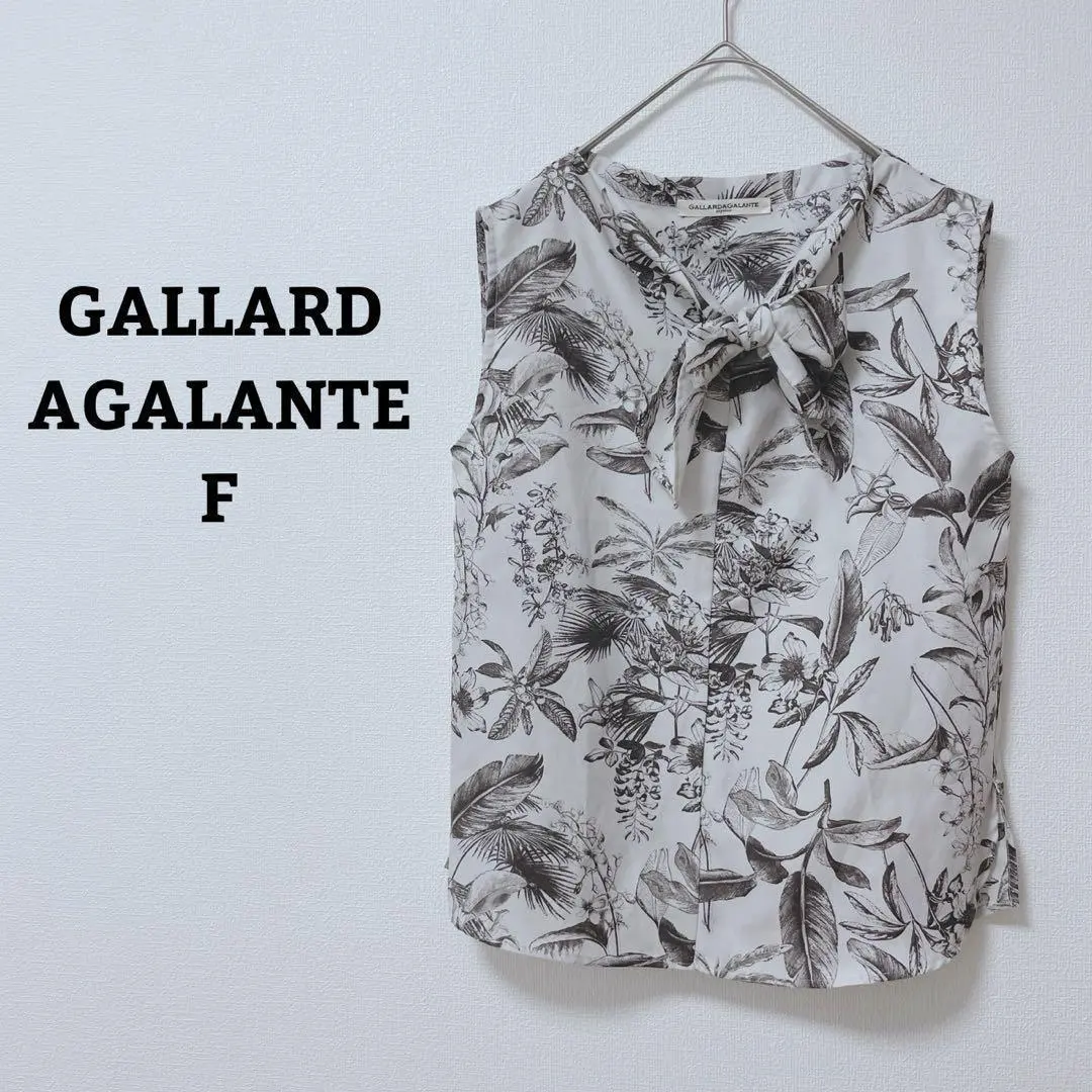 Gallardagalante 襯衫 領結 植物印花 無袖 絲帶 F 的縮圖
