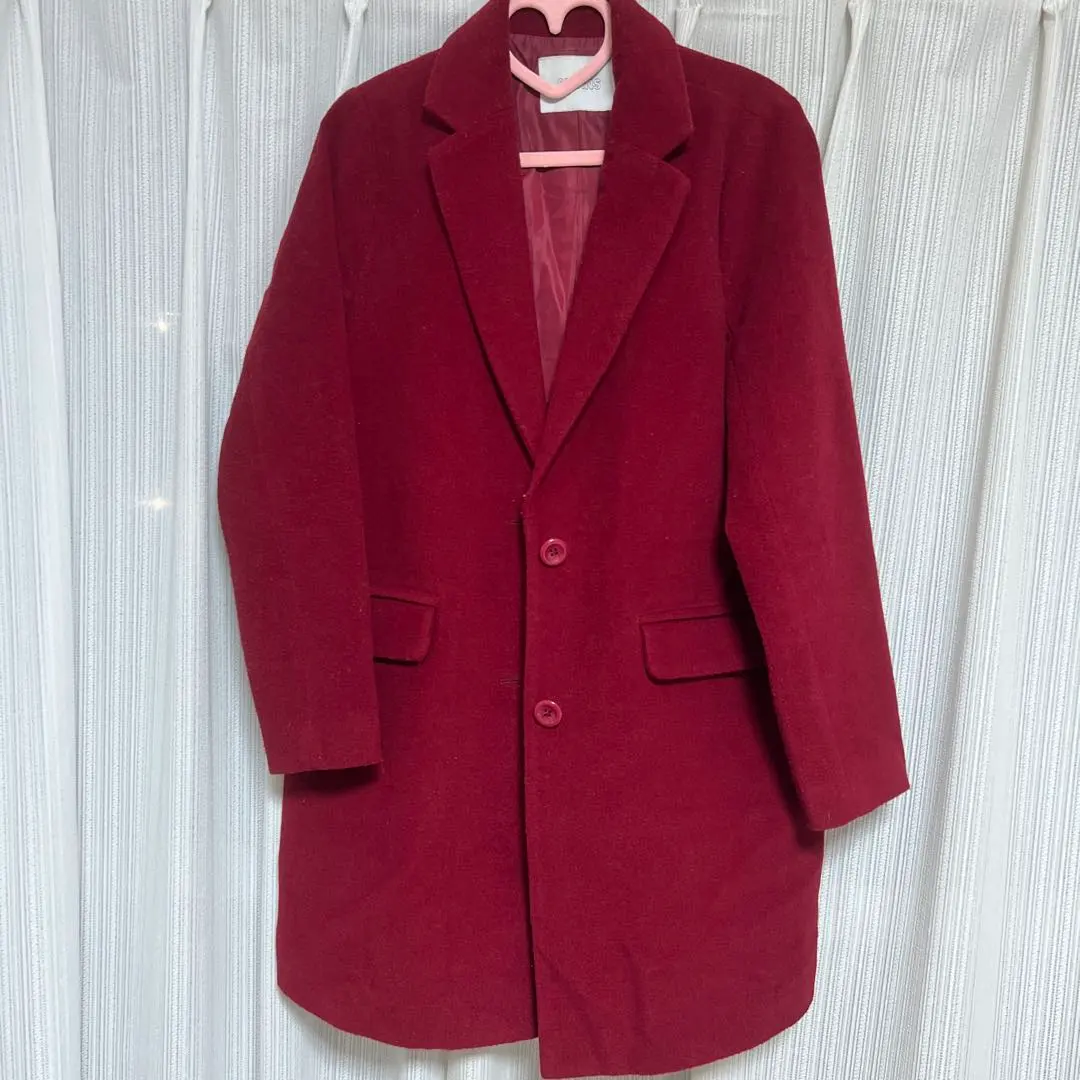 Thumbnail of Burgundy single-breasted coat