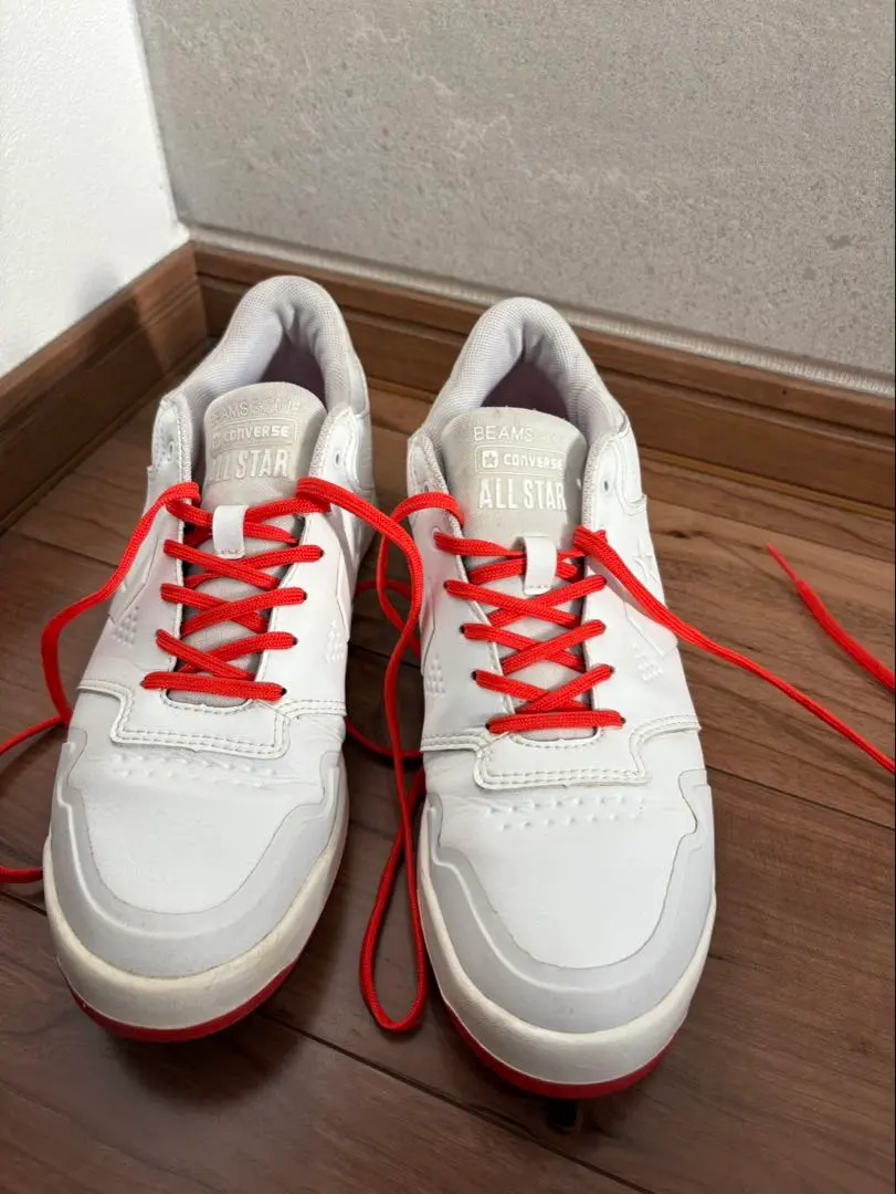 BEAMS ロゴ入り ゴルフシューズ ホワイト　27センチ BEAMS ロゴ入り ゴルフシューズ ホワイト 27センチ BEAMS GOLF