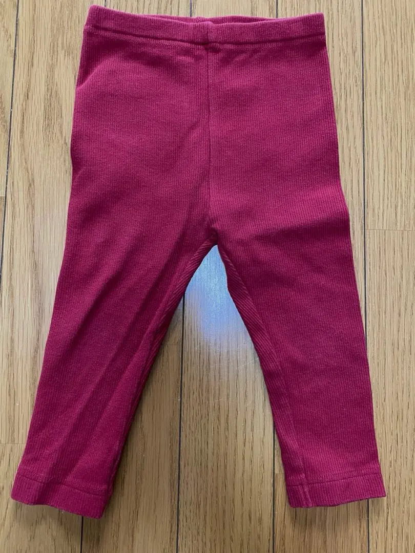 UNIQLO 羅紋緊身褲 尺寸80cm 紅色 紅色 的縮圖
