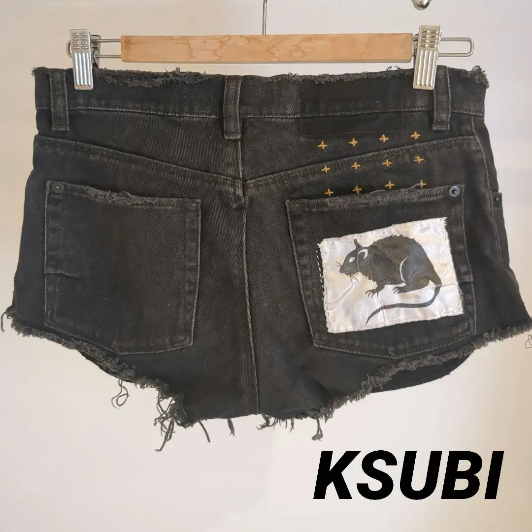 ksubi スビ ダメージ加工 デニムショートパンツ ブラック 24 2025年最新】ksubi レディース ショートパンツ・ハーフパンツの