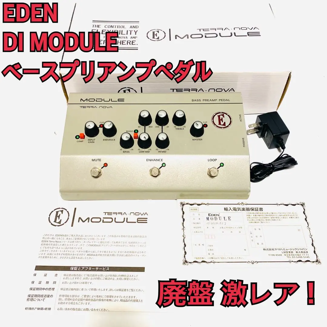 EDEN module TERRA NOVA ベースプリアンプペダル REVIEWED: EDEN TERRA NOVA MODULE BASS PREAMP PEDAL