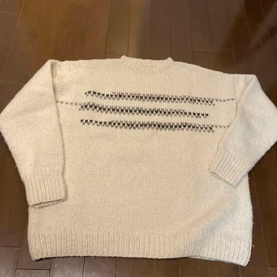 knit brary パッチワークセーター M ネイビー系 knit brary パッチワークセーター M ネイビー系