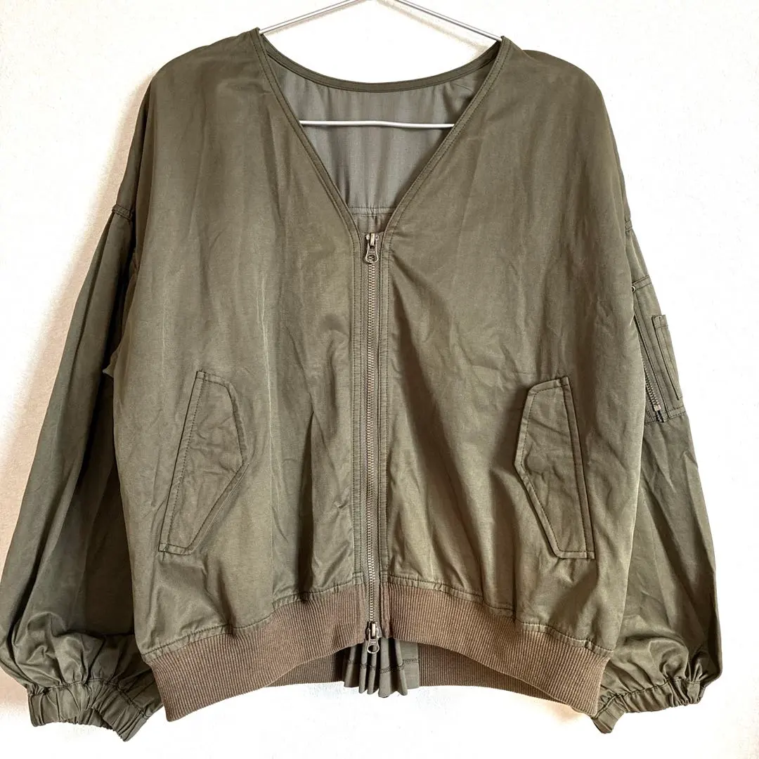 Thumbnail of FENNEL Back Zip Pleated Blouson 38 Khaki