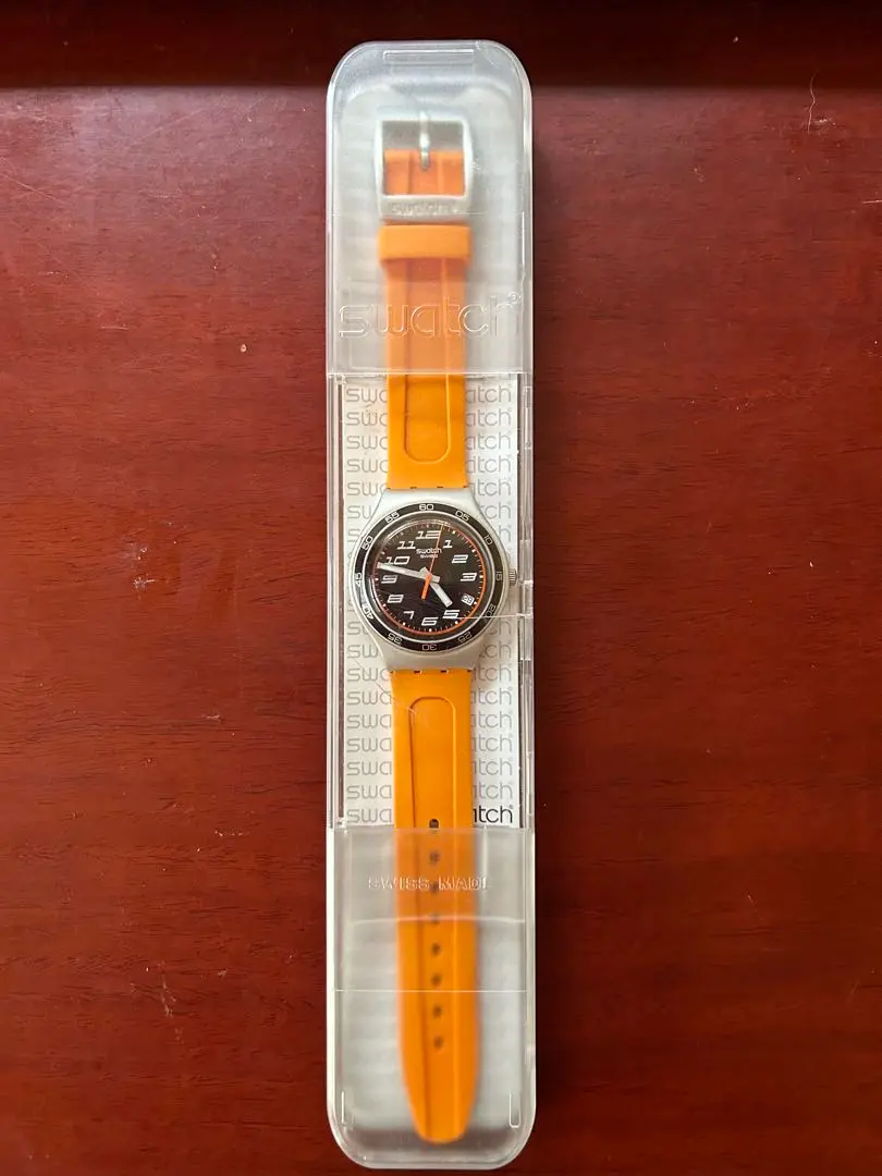 斯沃琪（Swatch）石英模擬腕錶 橙色 的縮圖