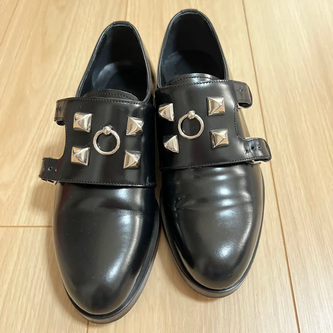 Thumbnail of HERMES Black Leather Loafers