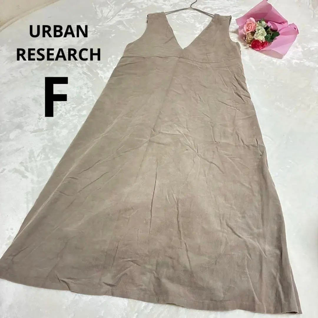 ★ URBAN RESEARCH V領 燈芯絨連衣裙 的縮圖