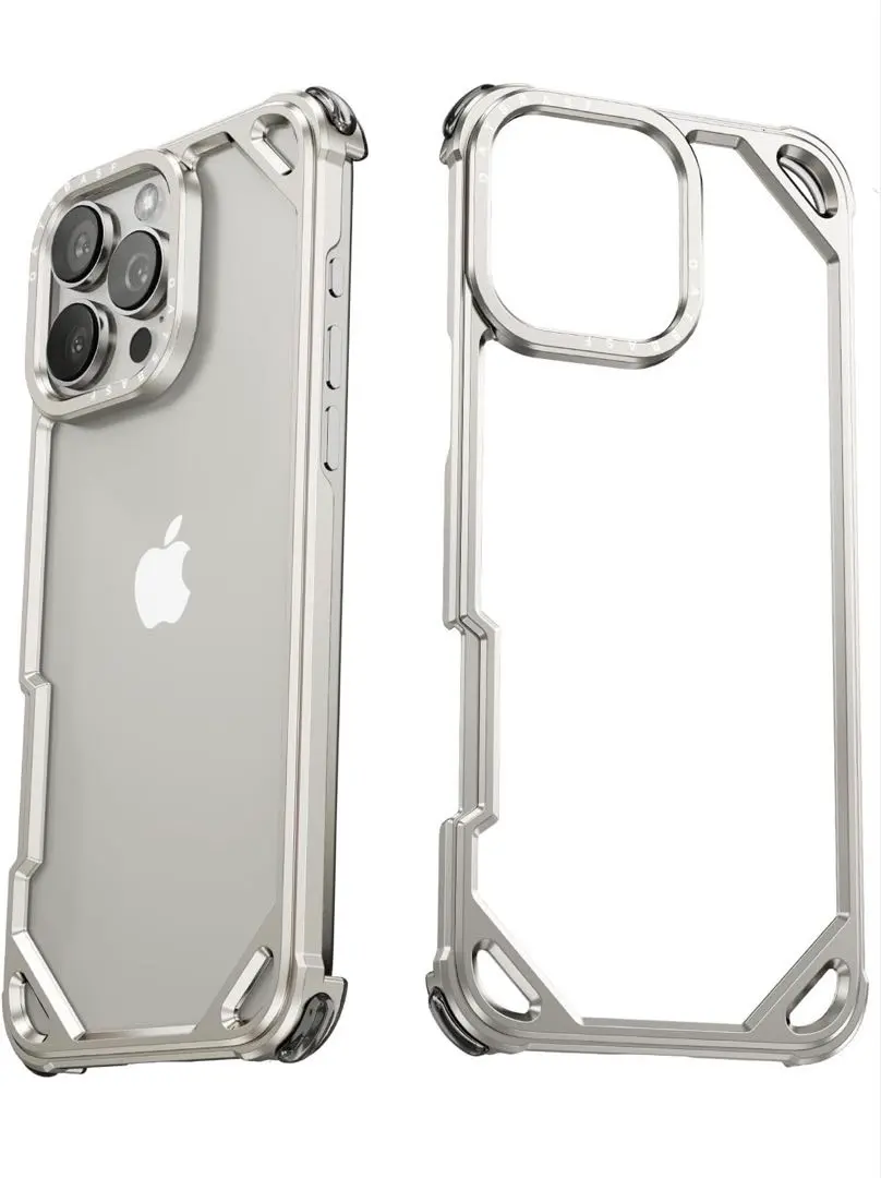Thumbnail of NIFBANG Bumper Case for iPhone 15 Pro, Aluminum, Titanium Color