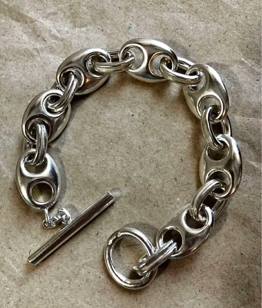 Thumbnail of Rare vintage old France silver link bracelet
