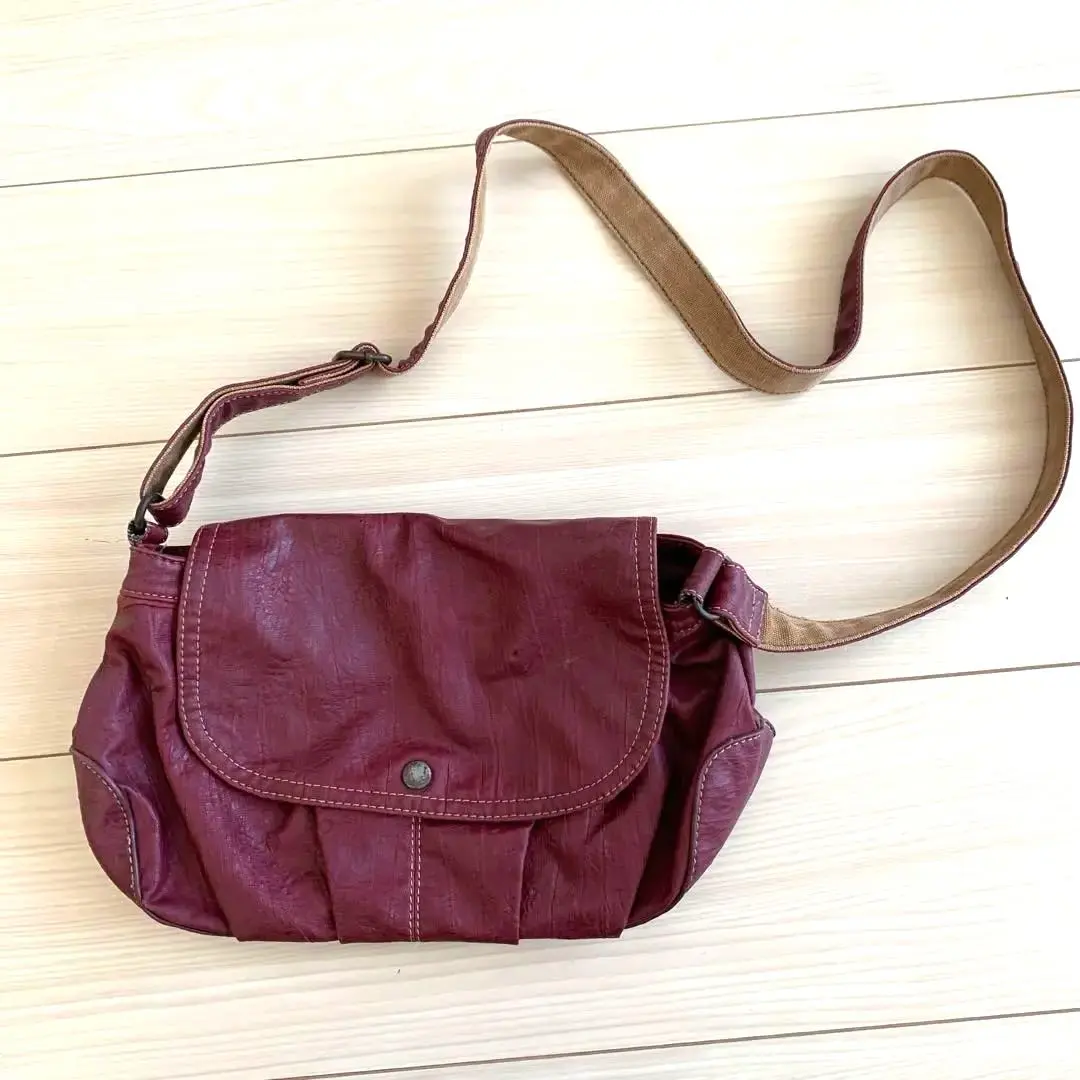 Thumbnail of Burgundy Flap Shoulder Bag - Women's - Red - Wine Red