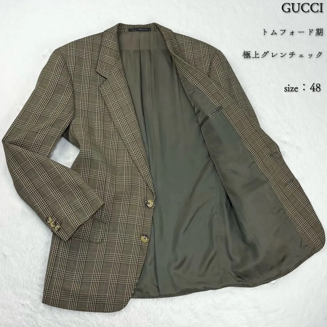 GUCCI テーラードジャケット グッチ チェックジャケット 19aw シングル GUCCI - 極美品 グッチ GUCCI ジャケット 2021年 テーラード