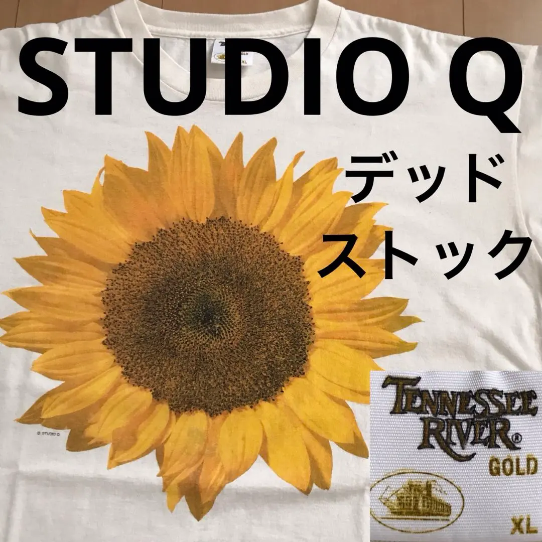 90s STUDIO Q スタジオQ ひまわり サンフラワー スウェット XL 90s STUDIO Q スタジオQ ひまわり サンフラワー スウェット XL