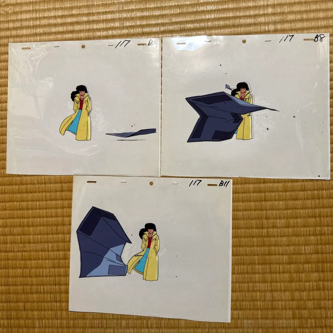 超激レア‼︎ めぞん一刻　音無響子　七尾こずえ　セル画&原画？動画？セット めぞん一刻 音無響子 設定画 激レア