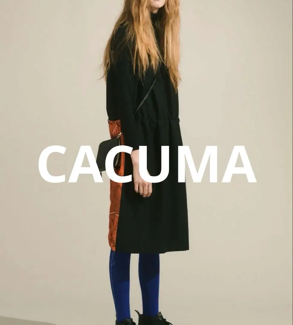 CACUMA カクマ　渡邉良重　ブドウの収穫　リネン　イラスト　ロング　コート CACUMA カクマ 渡邉良重 ブドウの収穫 リネン イラスト ロング