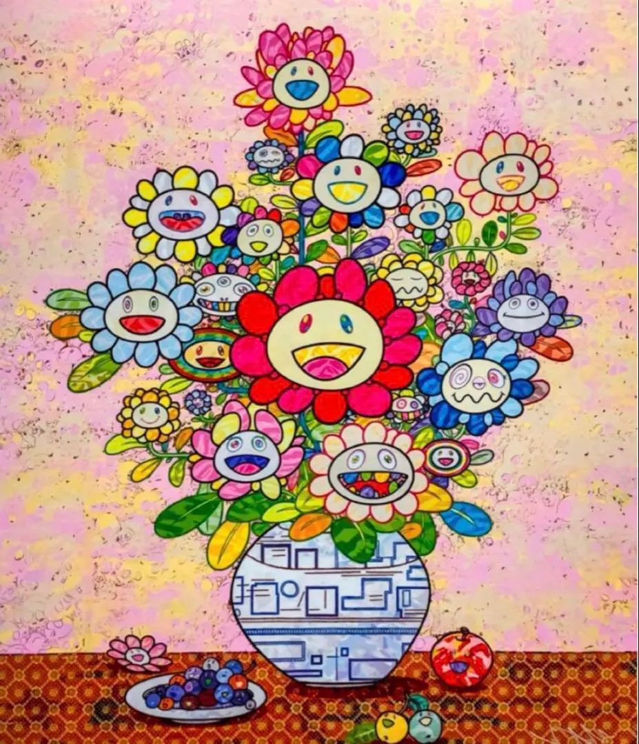 村上隆 Murakami.Flower #4441 ウォーホル迷彩 サイン入り 新品未使用 村上隆 Murakami.Flower #4441 100枚限定 絵