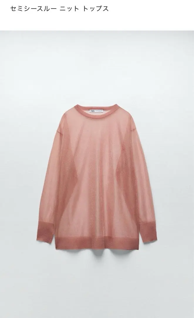 ZARA セミシースルーギャザー入りトップス 1165/184 ZARA】セミシースルーギャザー入りトップス | 1165/184/800