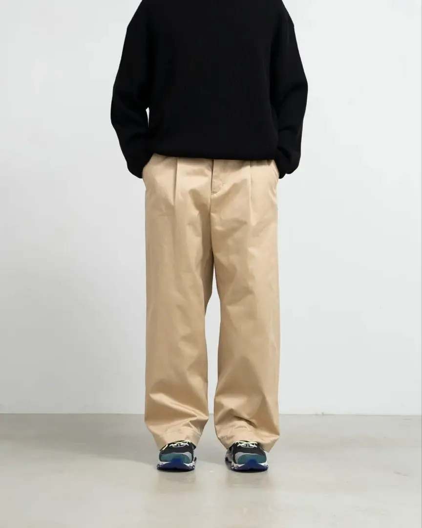 19AW graphpaper  ミリタリークロス２タックパンツ ベージュ Graphpaper(グラフペーパー) Military Cloth 2 Tucks Pants