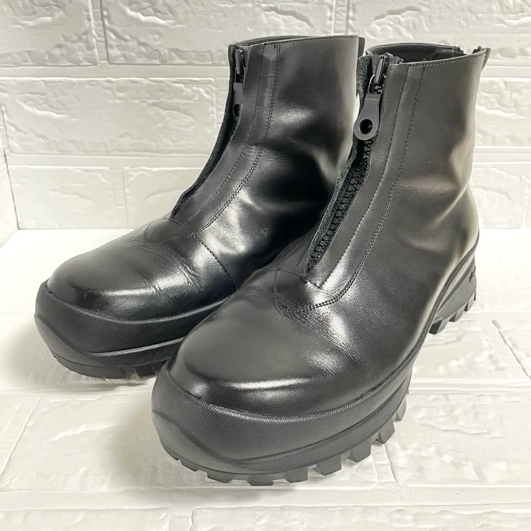 【希少】◾️フットザコーチャー◾️カントリーブーツ◾️シボ加工◾️本革◾️ブラック 希少】◾️フットザコーチャー◾️カントリーブーツ◾️シボ加工