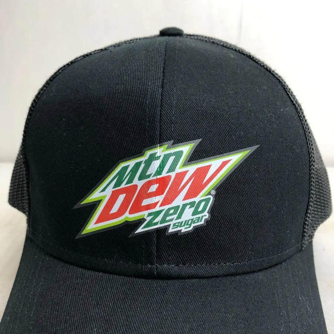 Mountain Dew 2トーンキャップVINTAGEネイビーxグリーン企業 マウンテンデュー ビンテージ 80s ワッペン メッシュキャップ