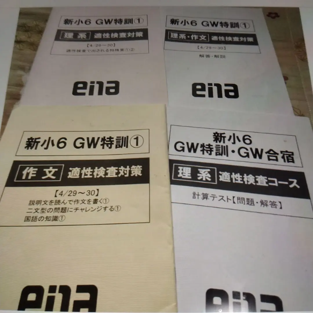 ena夏期合宿セミナー2024版小6 理系文系作文⭐︎適性検査対策