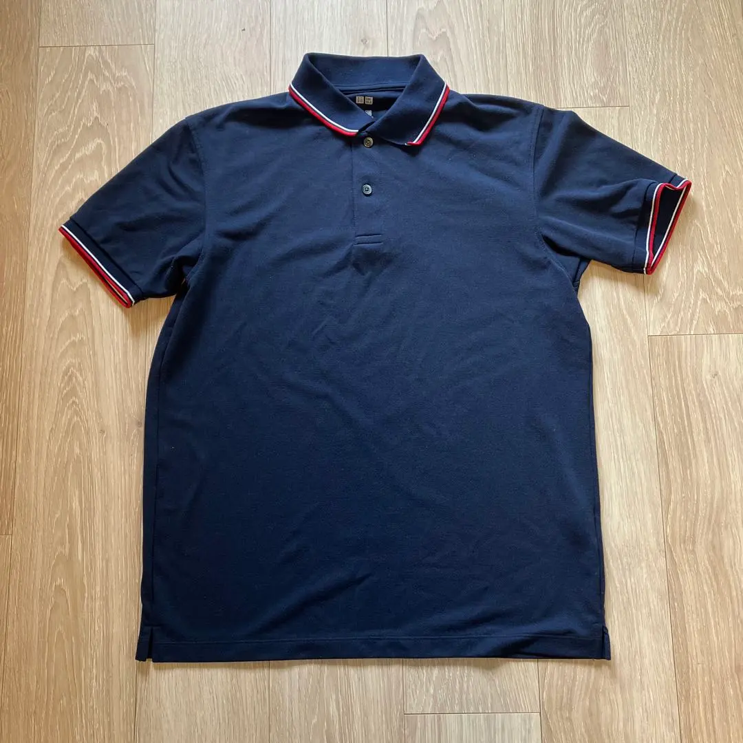 Thumbnail of UNIQLO Navy Tricolor Polo Shirt