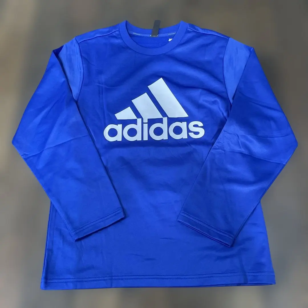 Thumbnail of Adidas blue logo long-sleeved sweatshirt, size 160