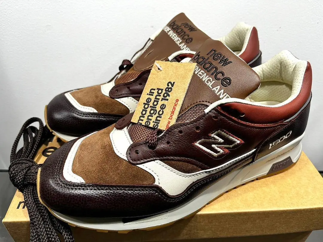 未使用 英国製 30cm D ニューバランス M1500GBI ブラウン(茶色) NEW BALANCE M1500GBI BROWN SUEDE/LEATHER MADE IN UK ENGLAND