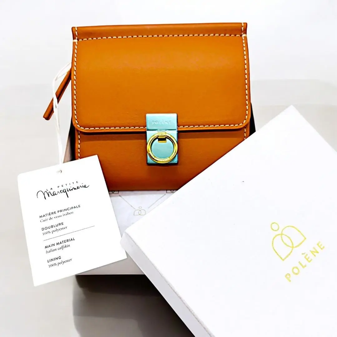 【中古品】POLENE ウォレット POLENE(ポレーヌ) / 3つ折り財布/レザー/BLK/レディース | 中古