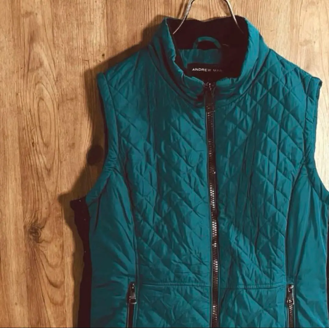 Thumbnail of Andrew Marc Quilted Vest Full Zip Padded Two-tone Vintage V3