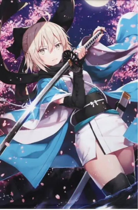 Fate FGO でぶねこ　c96 沖田　水着　B1 タペストリー Fate FGO でぶねこ c96 沖田 水着 B1 タペストリー - メルカリ