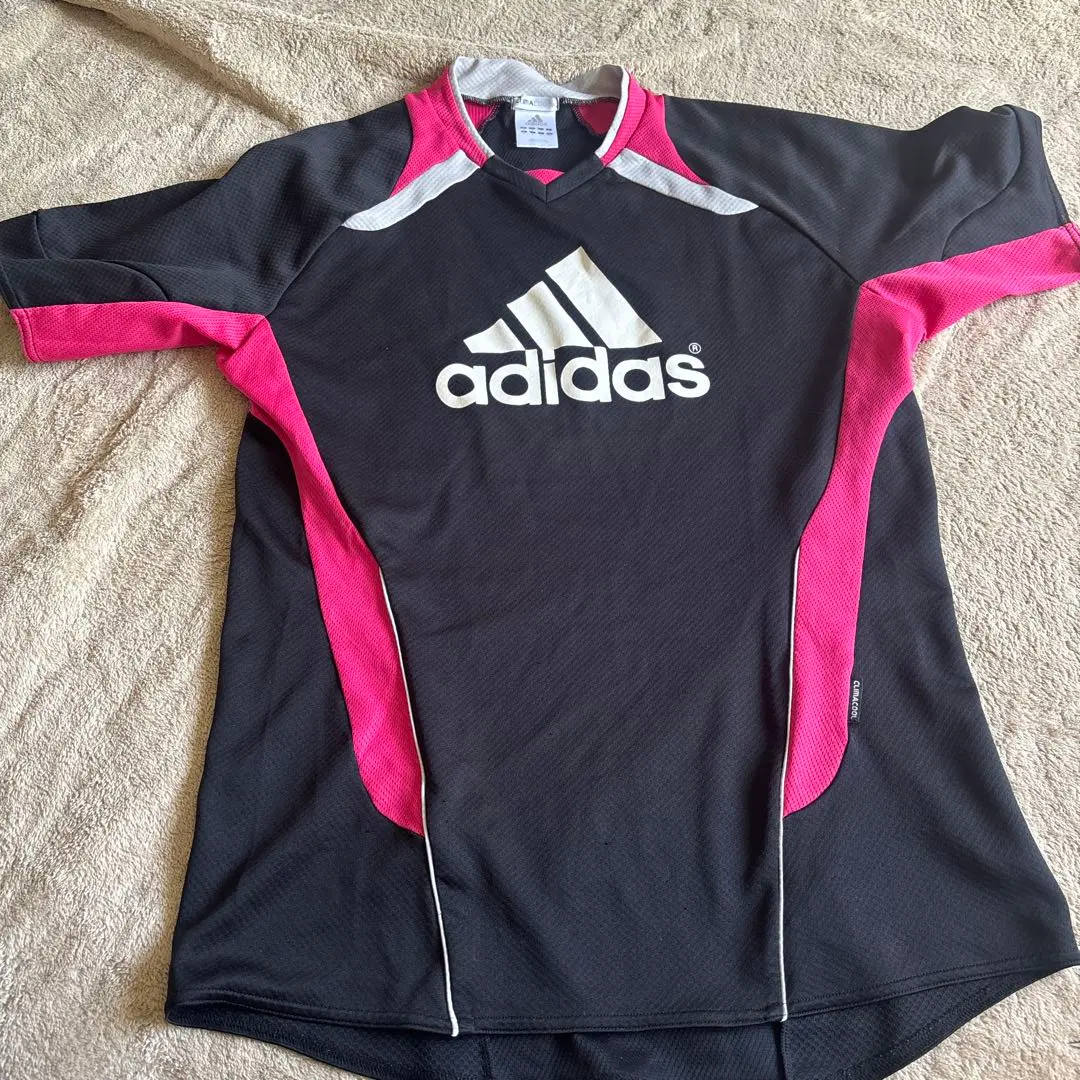 Thumbnail of Adidas T-shirt, short-sleeved top, black and pink