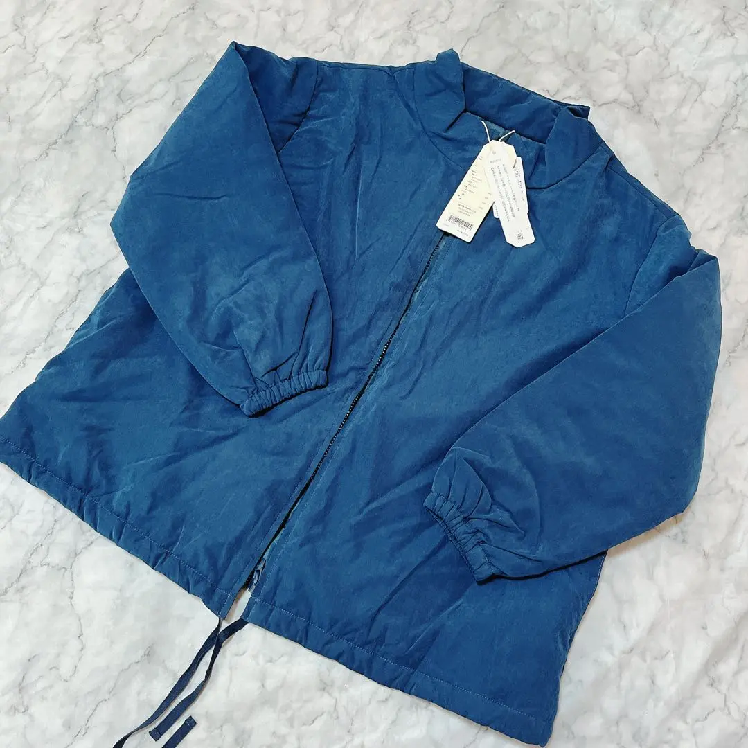 未使用 リラシク 中綿 内キルティング スエード風 ジップアップ ブルゾン M un+frame（アンフレーム）の「short quilting jacket／フロント