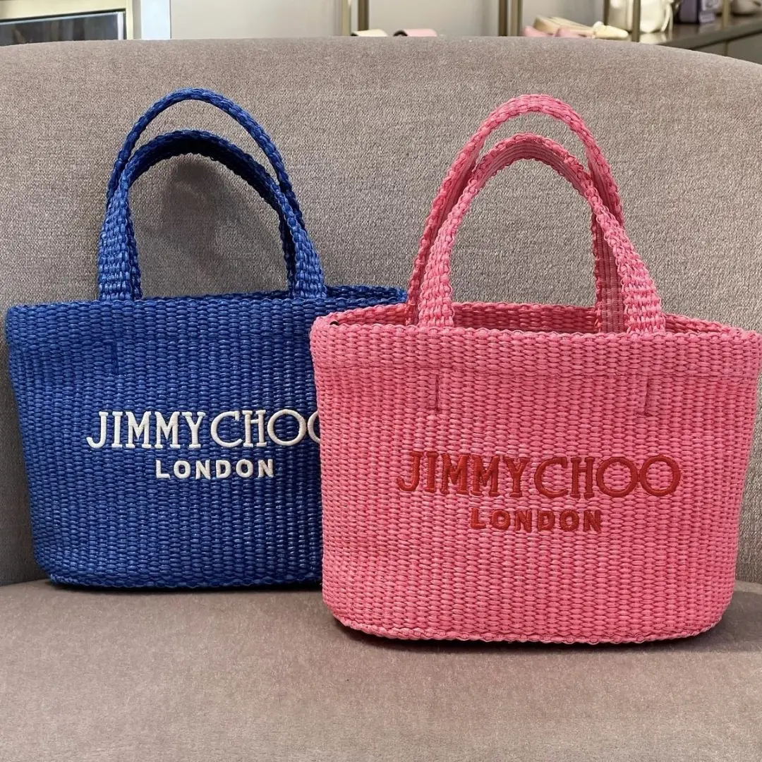 【国内/即発】JIMMY CHOO トートバッグ かごバッグ 国内即発】JIMMY CHOO『Beach Tote E/W Mini』送料込 (Jimmy