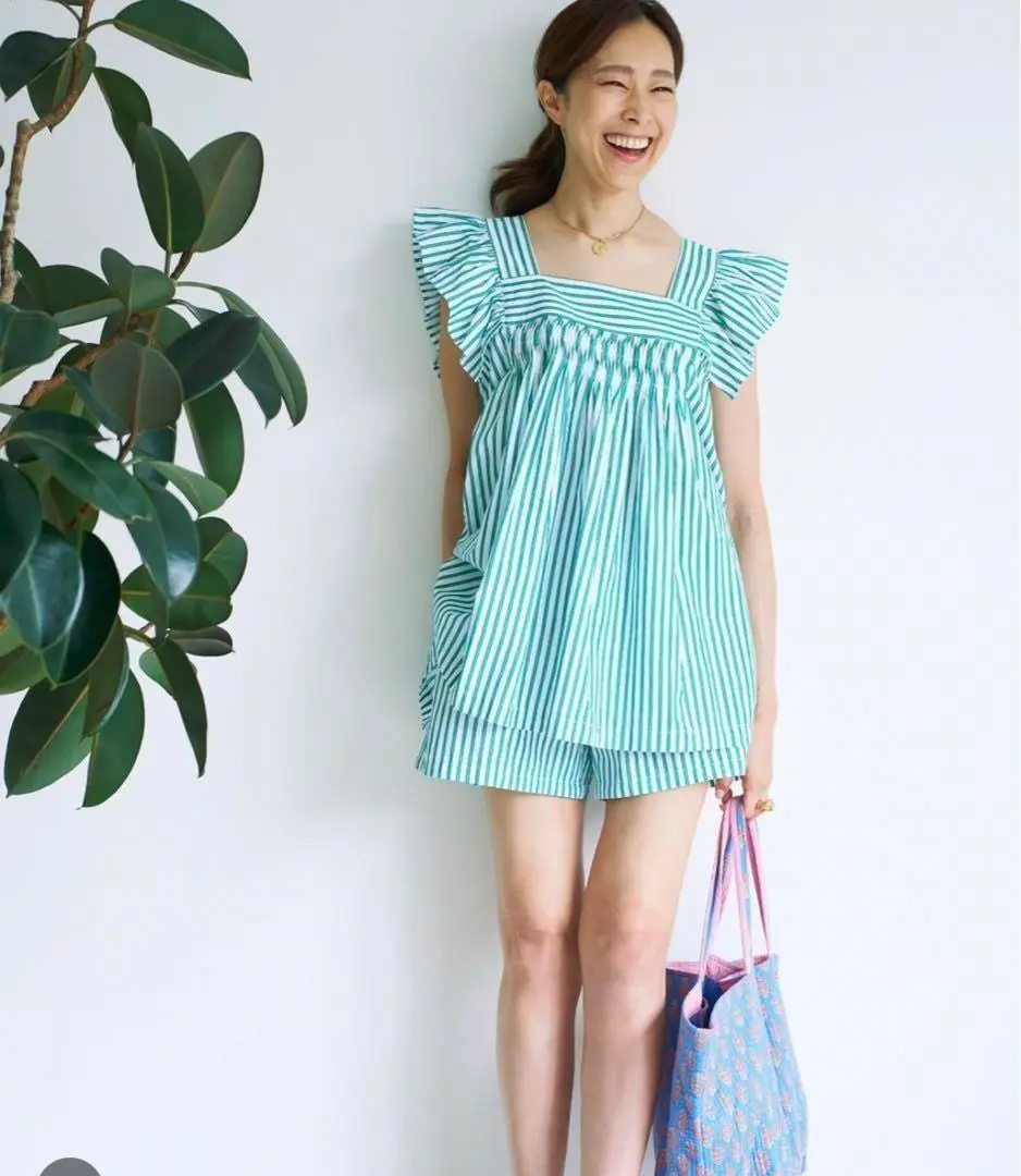 新品　ne Quittez pas ヌキテパ　山城葉子　コラボ　オールインワン 夏の日差しの下でも心地よい服。ヌキテパ×山城葉子のカプセル