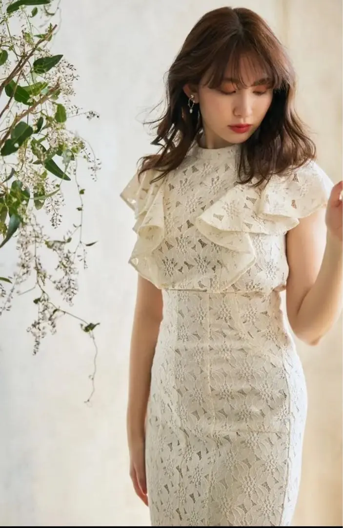 トップス Herlip to Floral Lace Ruffled Top HER LIP TO Floral Lace Ruffled Top S blue Near Mint | eBay