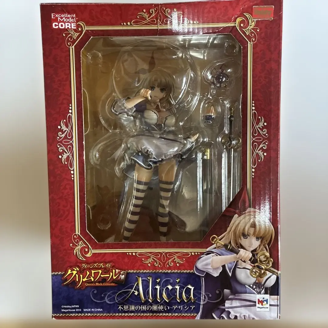 クイーンズブレイド グリムワール　アリシア　フィギュア　レア品 クイーンズブレイド グリムワールP-1 不思議の国の闇使い