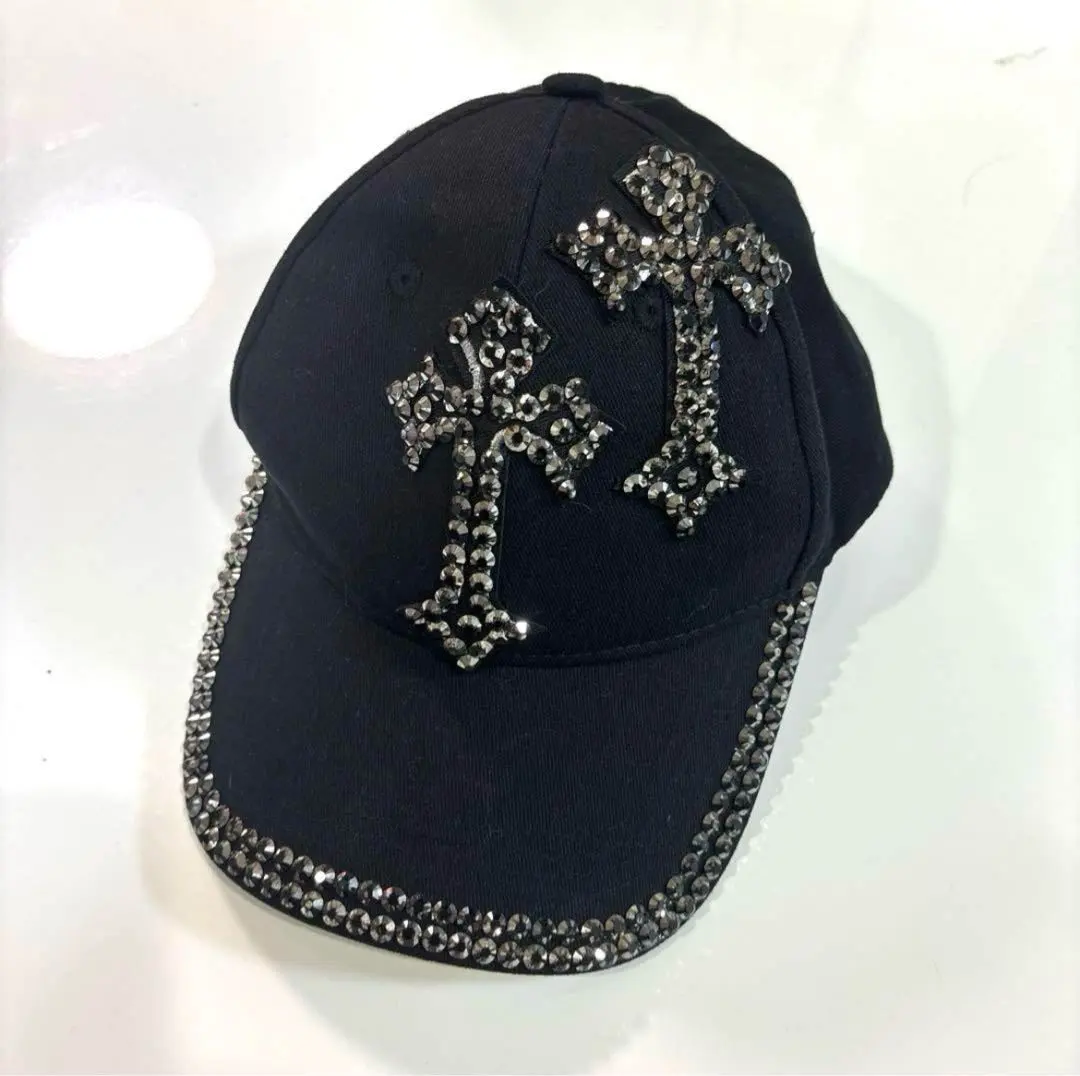 Thumbnail of Y2K Studded Rhinestone Cross Grunge Cap