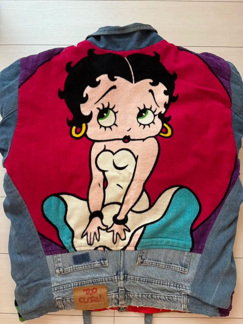LONGABU | Betty Boop denim jacket size M ベティちゃんの部分