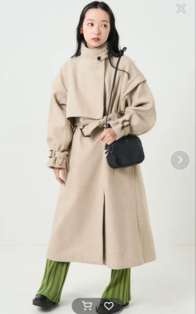 Thumbnail of Freak's Store Melton-like Woolly Stand Trench Coat