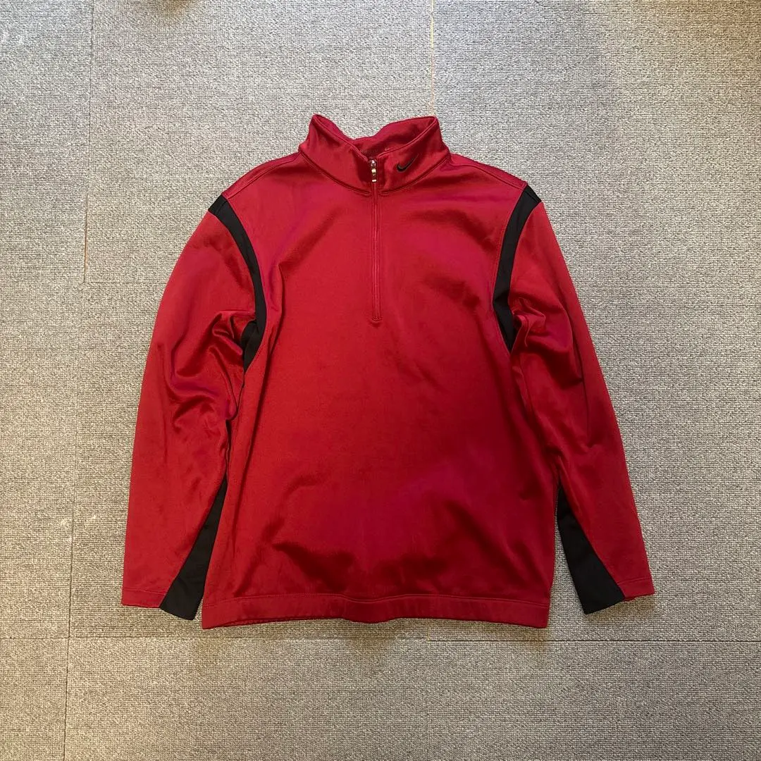 Thumbnail of NIKE GOLF Half-zip Red Collar Logo