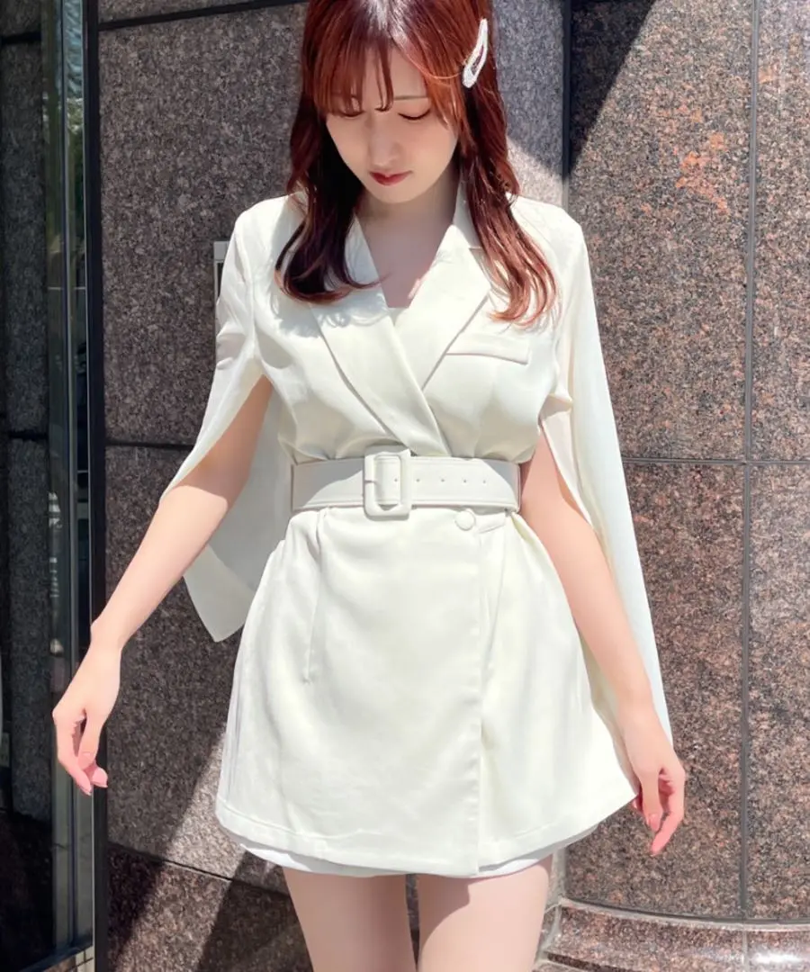 NOMAE シアースリーブテーラードワンピース NOMAE ワンピース シアースリーブテーラードワンピース
