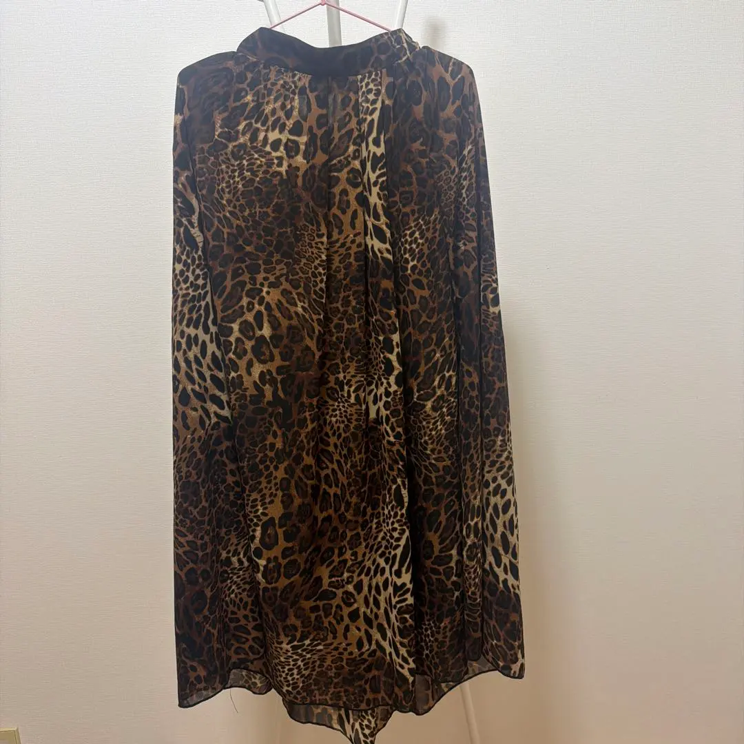 Thumbnail of Leopard print chiffon long skirt
