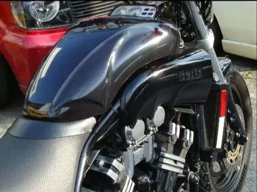 V-MAX1200 ダミータンク　ブラック V-Max 1200 カーボン ダミータンクカバー : エムシーヴィオ