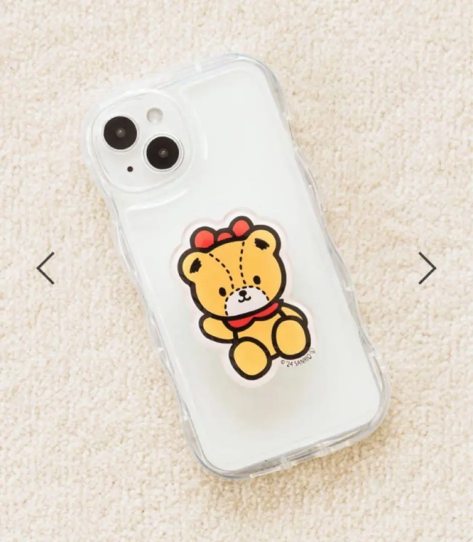 キティ モバイルトイグリップ　andST me% ローリーズファーム　黒シルバー Me%【HELLO KITTY】モバイルトイグリップ | [公式]ローリーズ