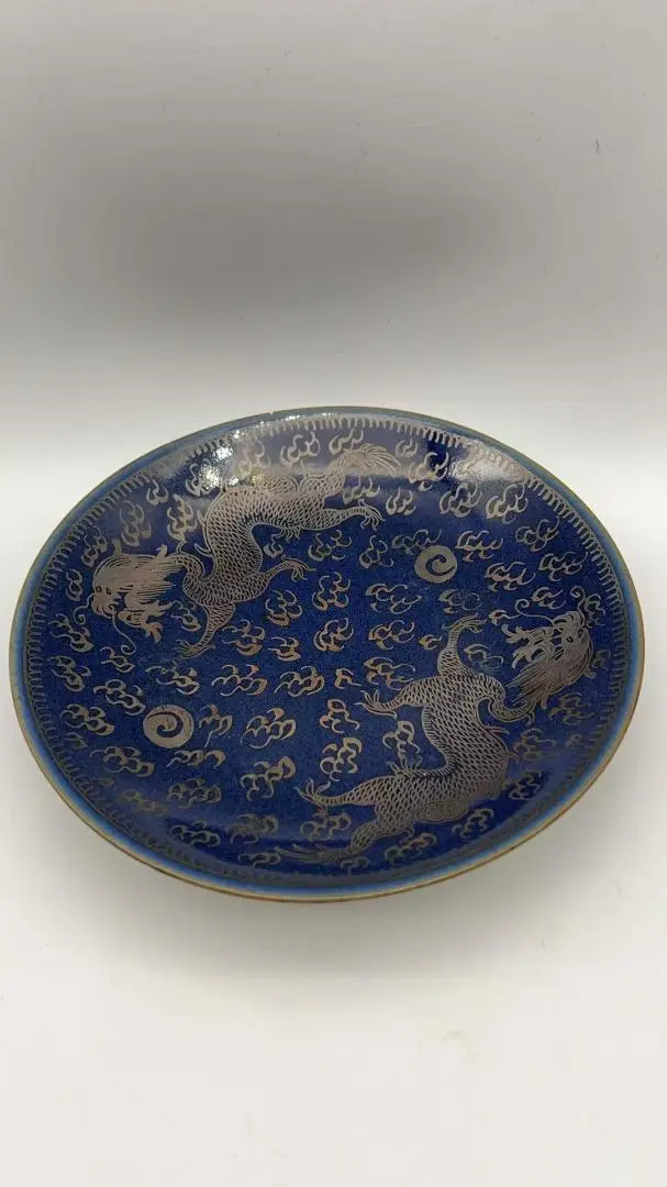 中国清時代　大清嘉慶年製　お皿　焼物　五彩　紛彩　紅釉　古美術　骨董品 中国清時代大清嘉慶年製お皿焼物五彩紛彩紅釉古美術骨董品