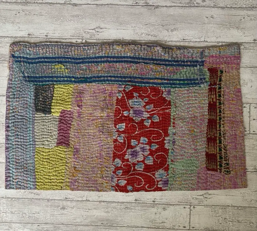 Thumbnail of No. 1032 Ralli quilt, Kantha quilt, scrap fabric