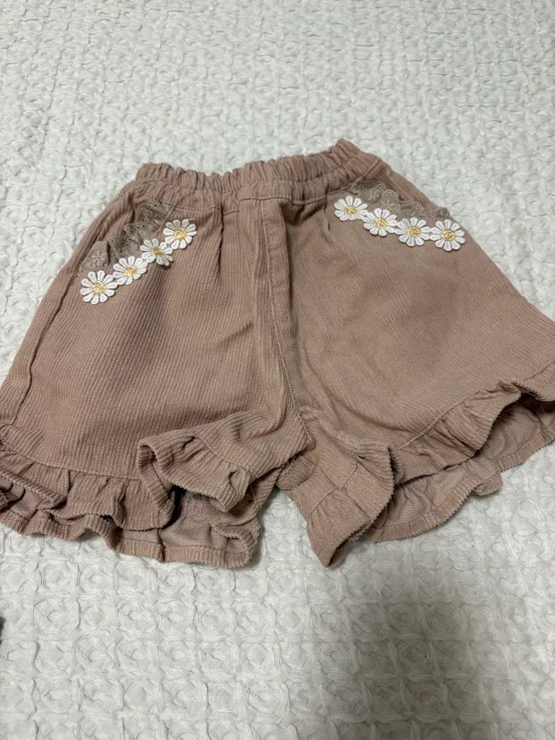 Birthday futafuta 灯芯绒 荷叶边裤子 80cm 的縮圖